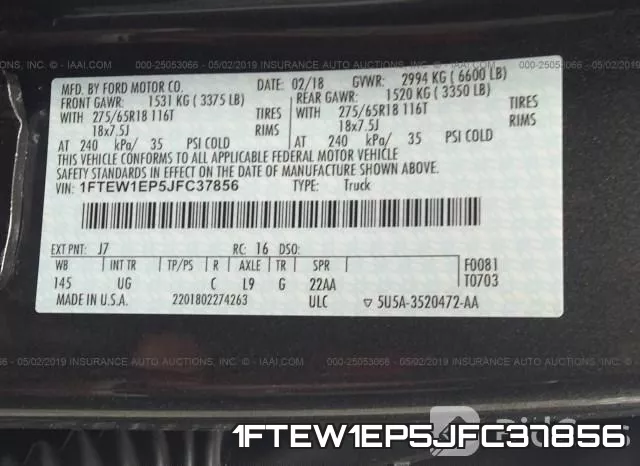 1FTEW1EP5JFC37856 фото 10