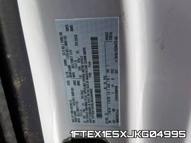 1FTEX1E5XJKG04995 фото 2
