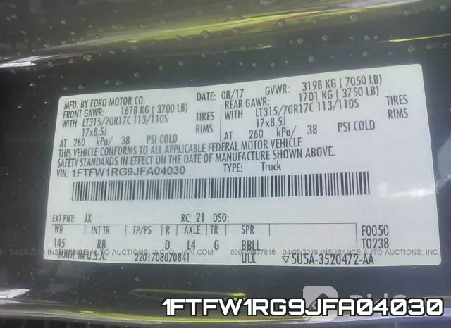 1FTFW1RG9JFA04030 фото 10