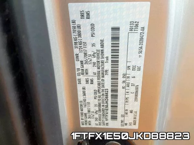 1FTFX1E50JKD88823 фото 2