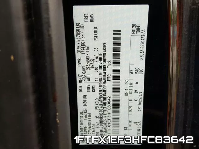 1FTFX1EF3HFC83642 фото 2