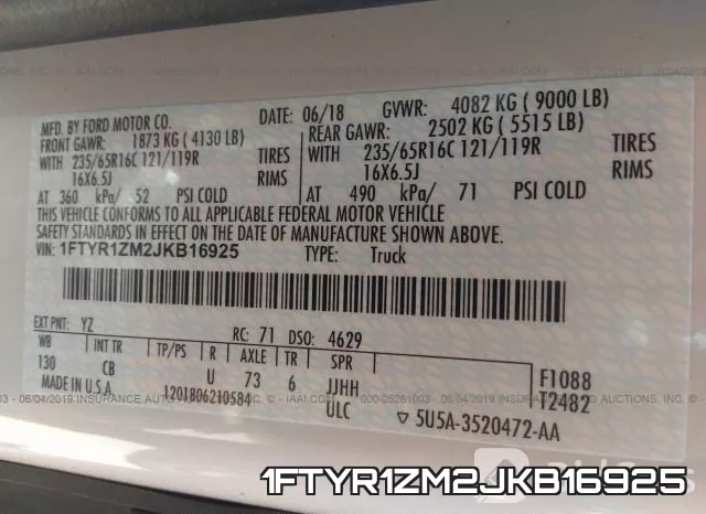 1FTYR1ZM2JKB16925 фото 10