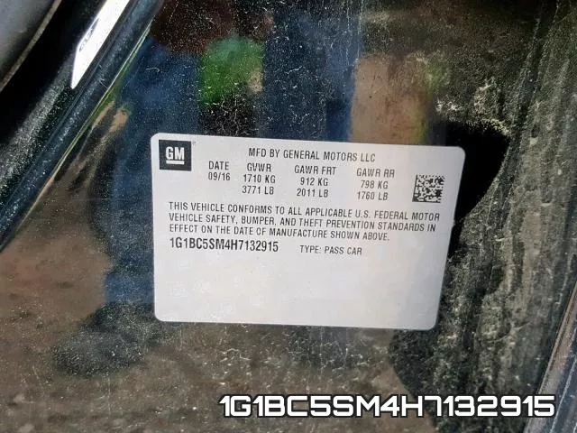 1G1BC5SM4H7132915 фото 2