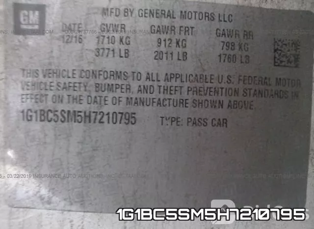 1G1BC5SM5H7210795 фото 10