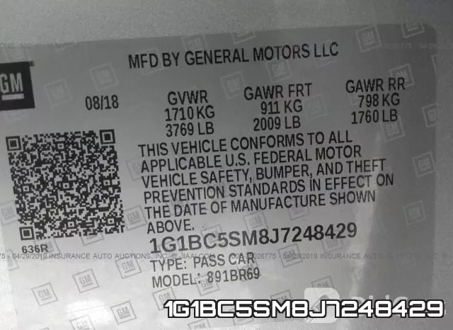 1G1BC5SM8J7248429 фото 10