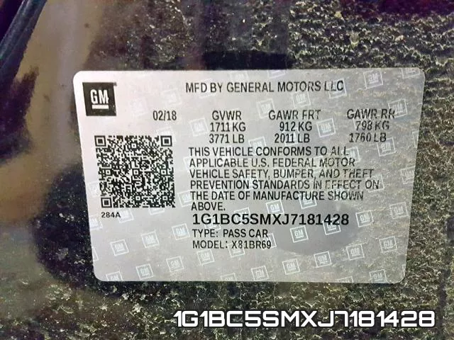1G1BC5SMXJ7181428 фото 2
