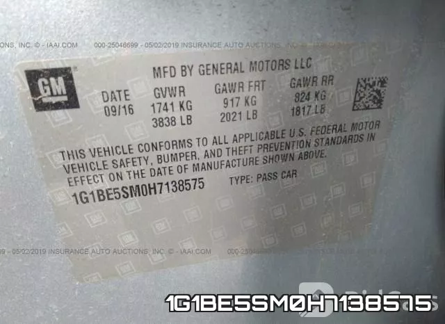 1G1BE5SM0H7138575 фото 10