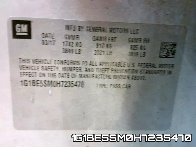 1G1BE5SM0H7235470 фото 2