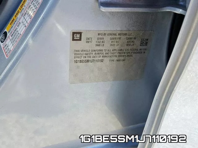 1G1BE5SM1J7110192 фото 2