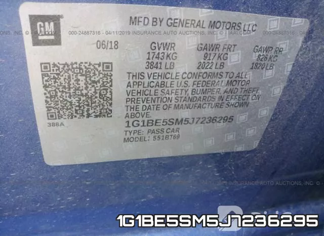 1G1BE5SM5J7236295 фото 10
