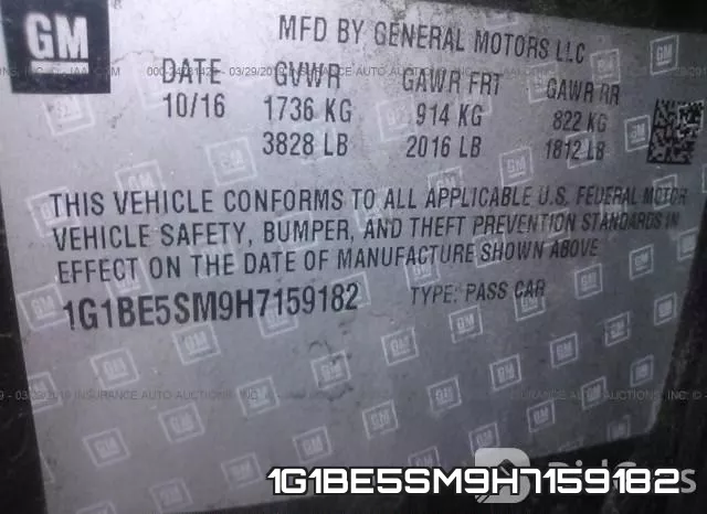 1G1BE5SM9H7159182 фото 10