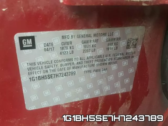 1G1BH5SE7H7243789 фото 2