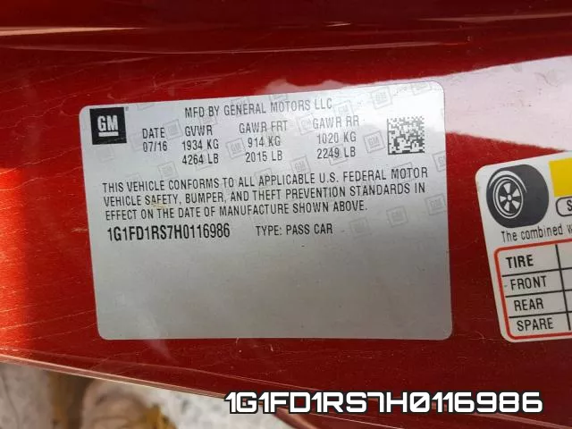1G1FD1RS7H0116986 фото 2