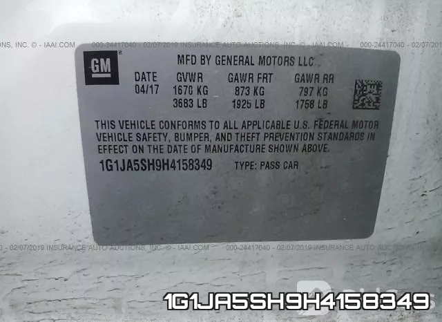 1G1JA5SH9H4158349 фото 10