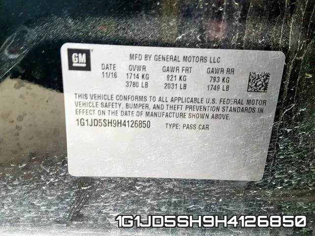 1G1JD5SH9H4126850 фото 2