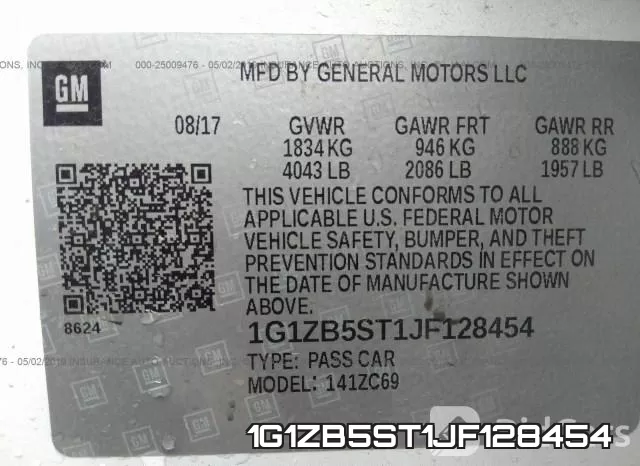 1G1ZB5ST1JF128454 фото 10