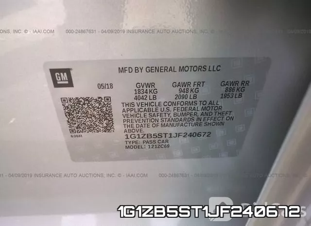 1G1ZB5ST1JF240672 фото 10