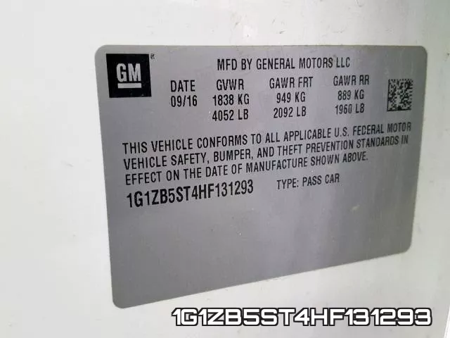 1G1ZB5ST4HF131293 фото 2
