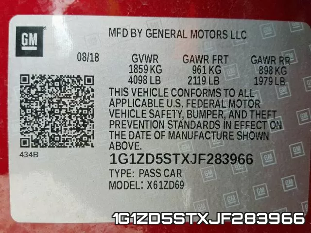 1G1ZD5STXJF283966 фото 2