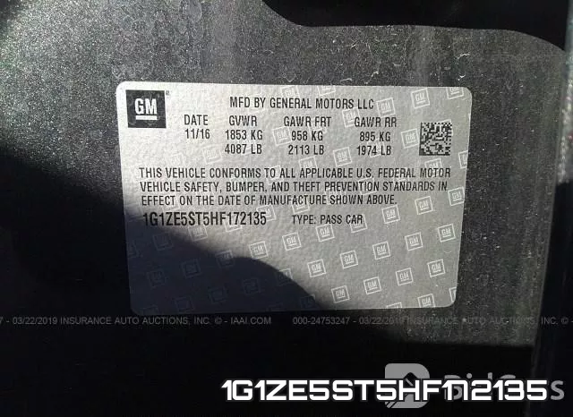 1G1ZE5ST5HF172135 фото 10