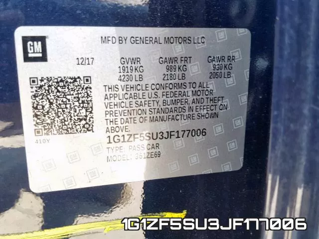 1G1ZF5SU3JF177006 фото 2