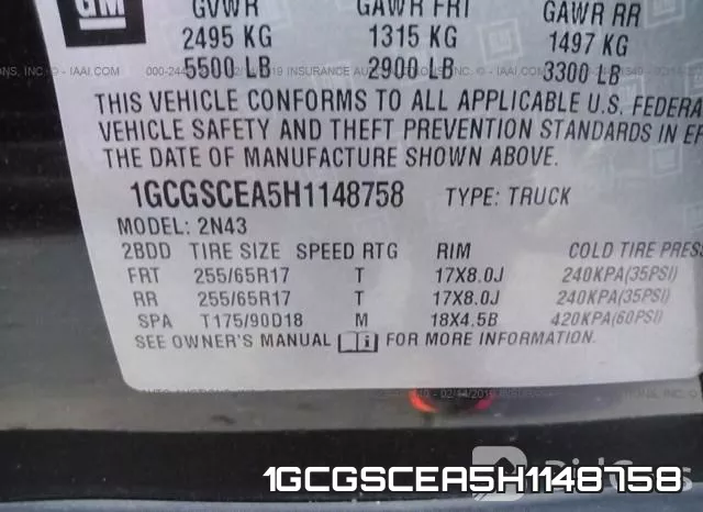 1GCGSCEA5H1148758 фото 10