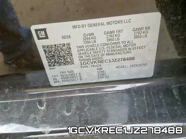 1GCVKREC1JZ278488 фото 2