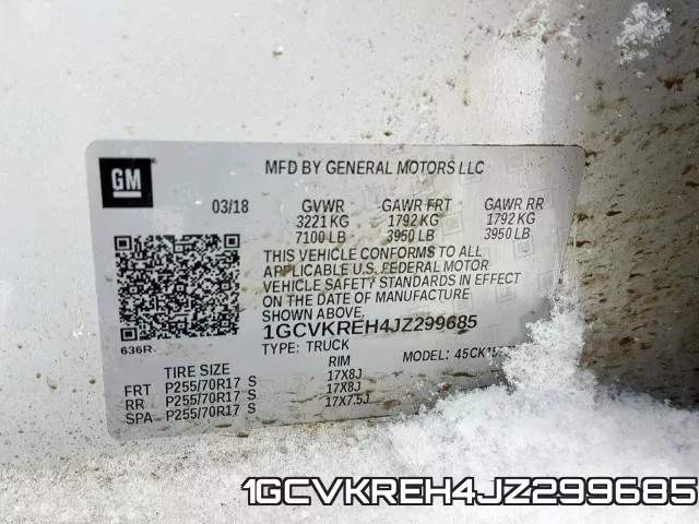 1GCVKREH4JZ299685 фото 2