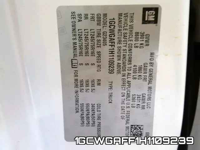 1GCWGAFF1H1109239 фото 2