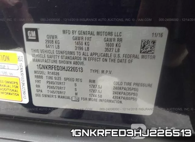 1GNKRFED3HJ226513 фото 10