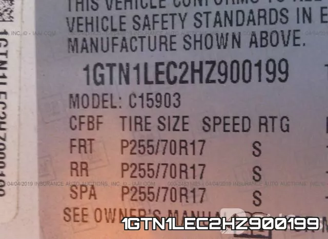 1GTN1LEC2HZ900199 фото 10
