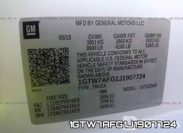 1GTW7AFG1J1907724 фото 10