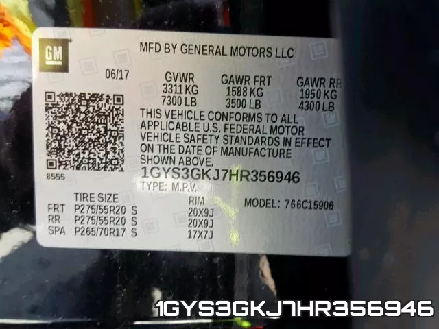1GYS3GKJ7HR356946 фото 2