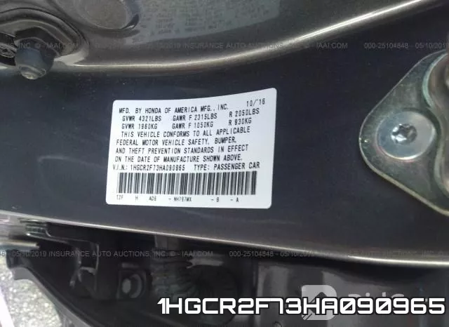 1HGCR2F73HA090965 фото 10