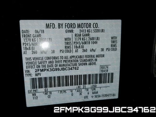 2FMPK3G99JBC34762 фото 2