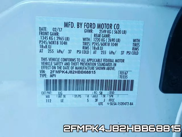 2FMPK4J82HBB68815 фото 2
