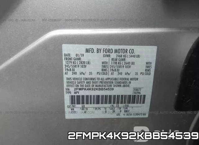2FMPK4K92KBB54539 фото 10