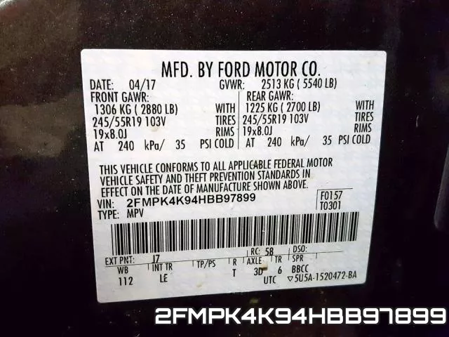 2FMPK4K94HBB97899 фото 2