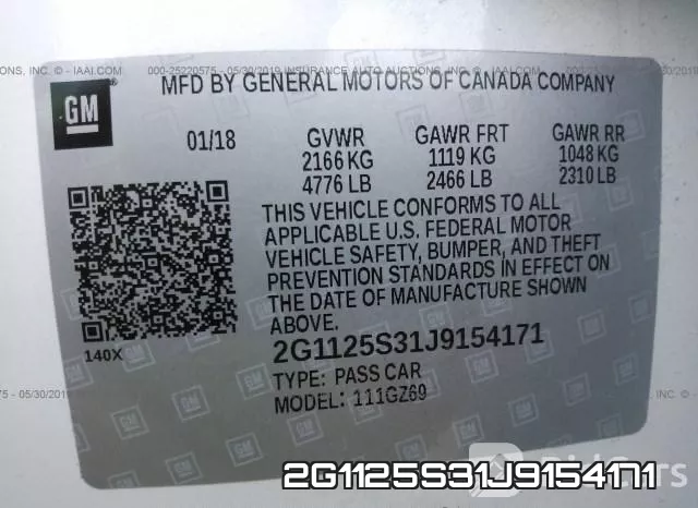 2G1125S31J9154171 фото 10