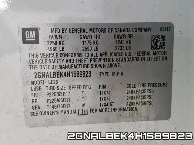 2GNALBEK4H1589823 фото 2