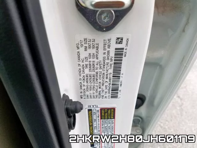2HKRW2H80JH601179 фото 2