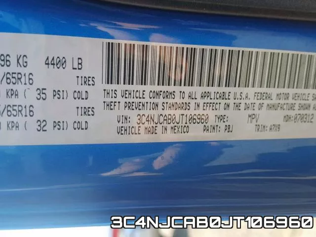 3C4NJCAB0JT106960 фото 2