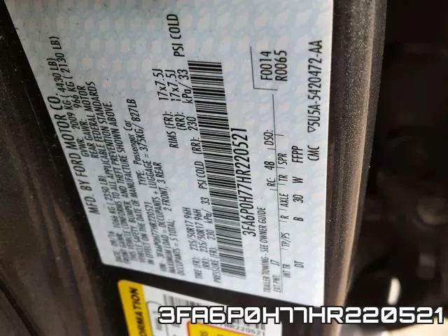 3FA6P0H77HR220521 фото 2