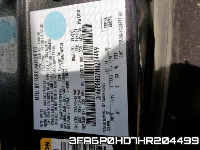 3FA6P0HD7HR204499 фото 2
