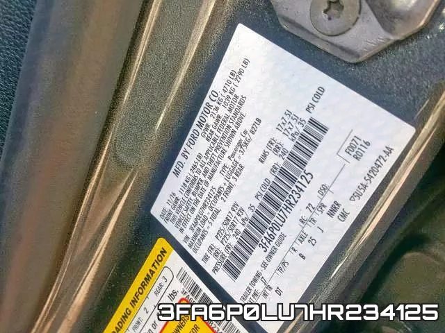 3FA6P0LU7HR234125 фото 2