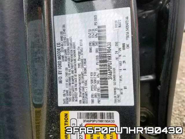 3FA6P0PU7HR190430 фото 2