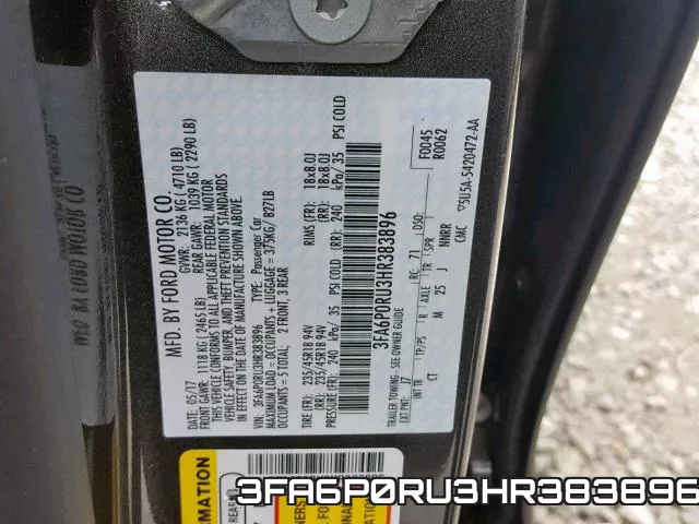 3FA6P0RU3HR383896 фото 2