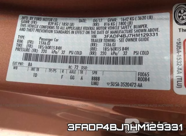 3FADP4BJ7HM129331 фото 10