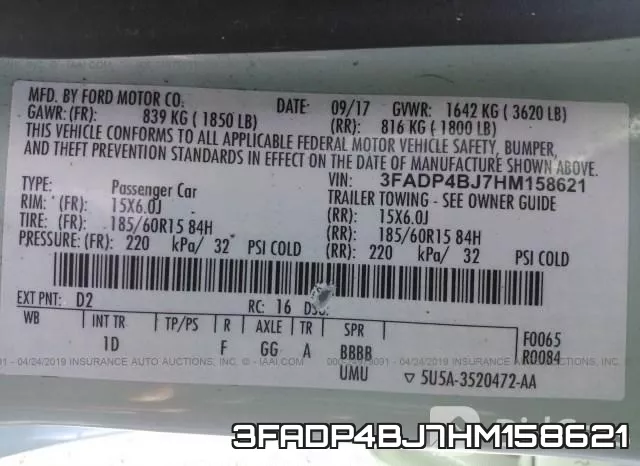 3FADP4BJ7HM158621 фото 10