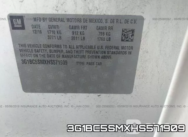 3G1BC5SMXHS571909 фото 10